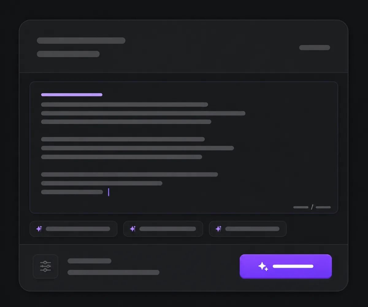 A structured prompt being written in an AI creation interface