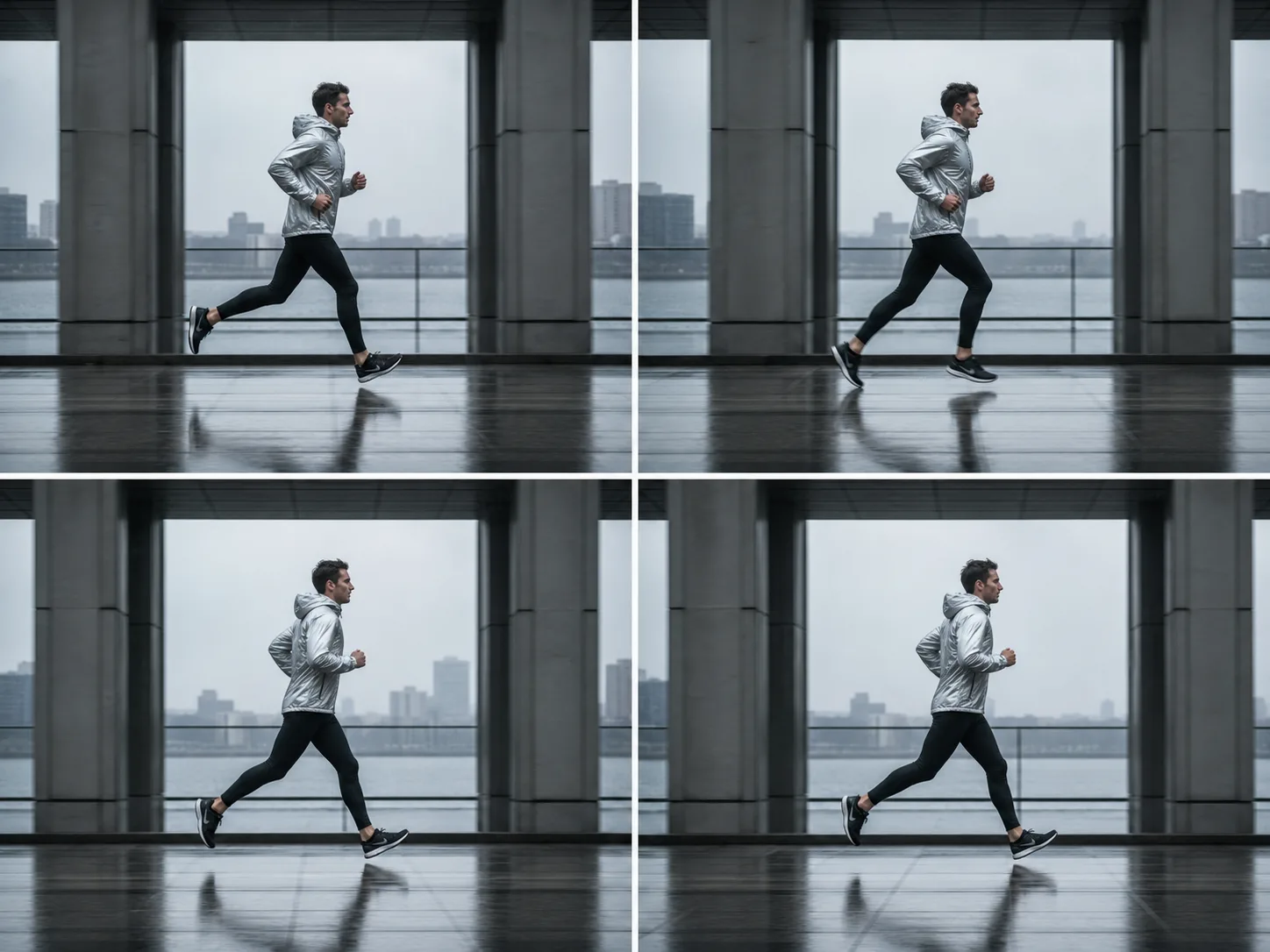 Recommended runner storyboard with stable direction and parallel tracking