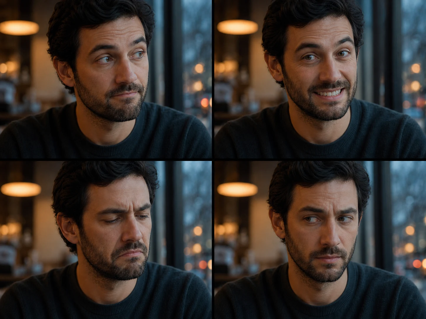Editorial avoid close-up with conflicting expressions and no readable progression