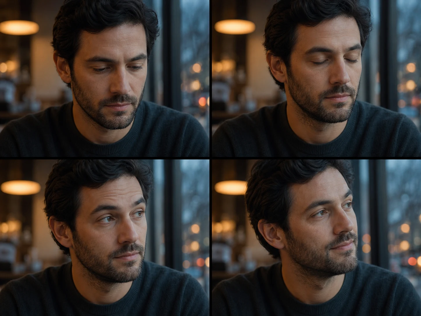 Editorial recommended close-up with a clear sequence of facial cues