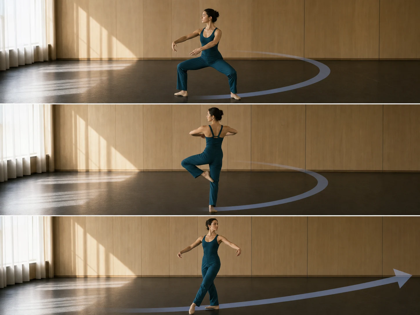 Editorial recommended board with one dancer turn and one gentle tracking move