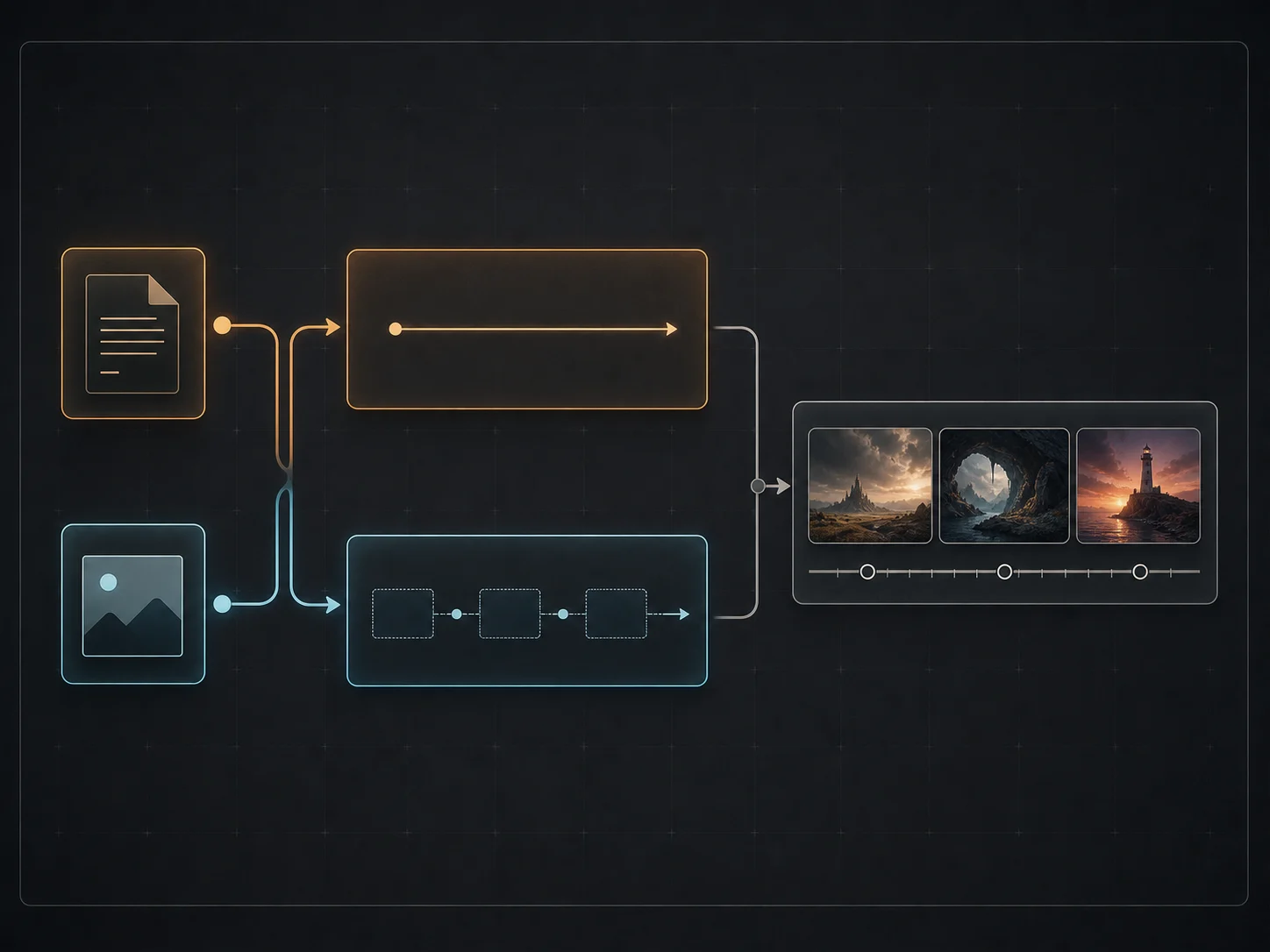 Concept board explaining the two inputs and two prompt-planning modes available for Kling 3 Turbo