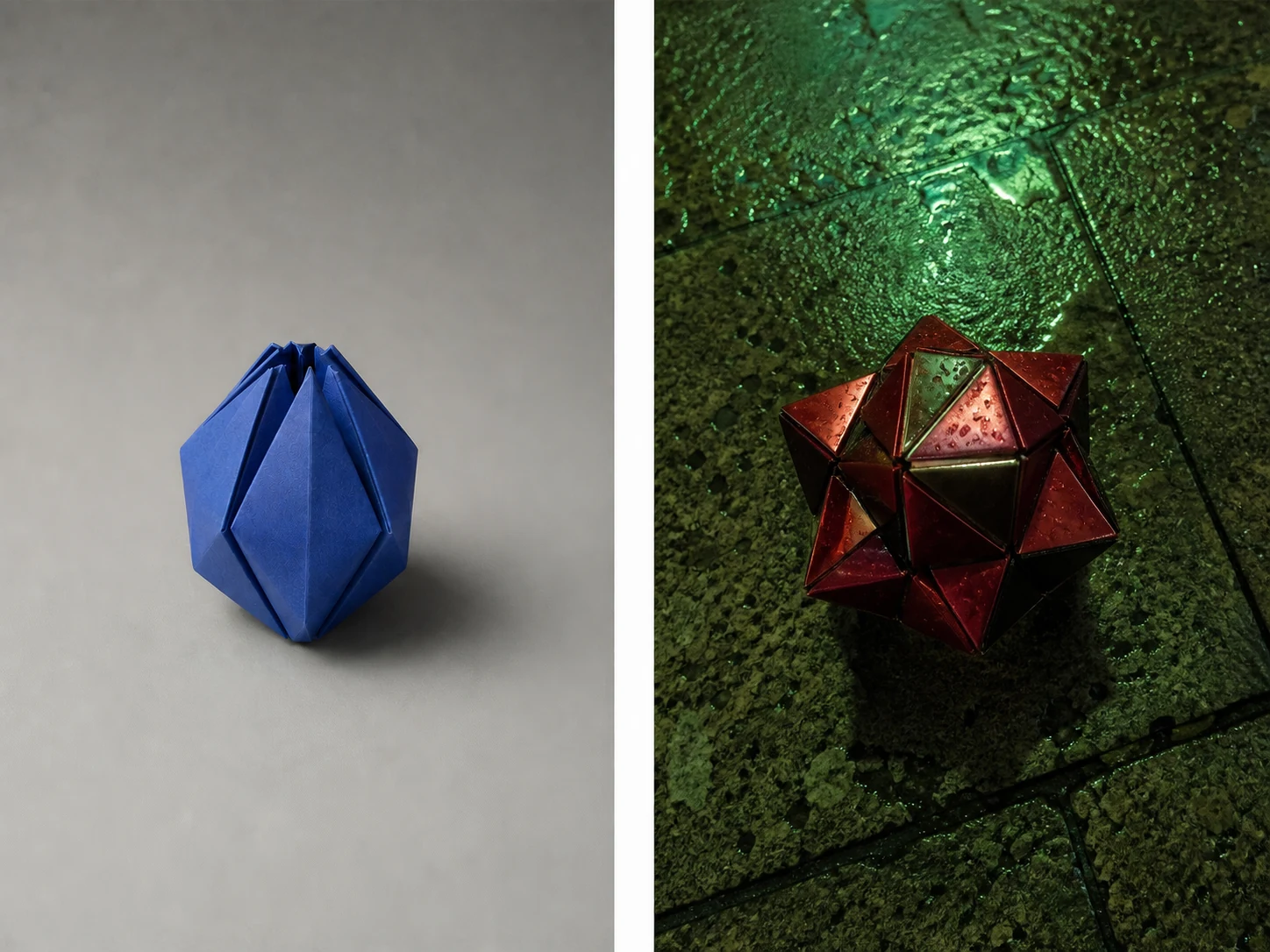 Mismatched opening and ending frames changing the sculpture, camera angle, and studio environment
