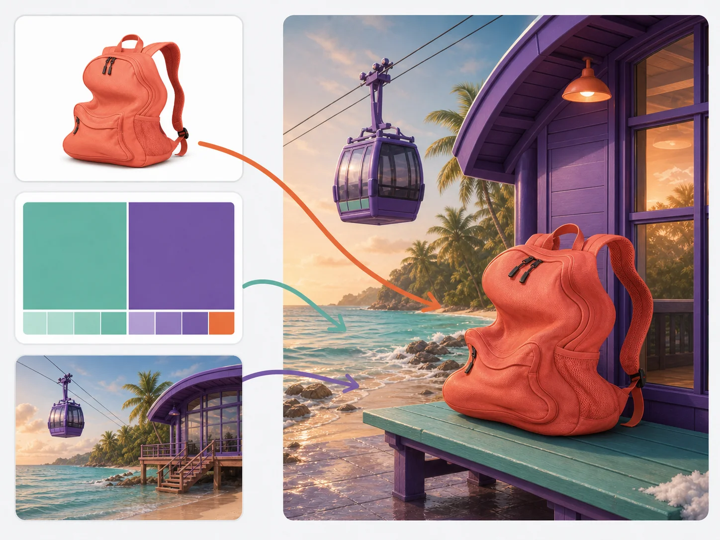 Reference board producing a deformed product, conflicting palette, and mixed environment