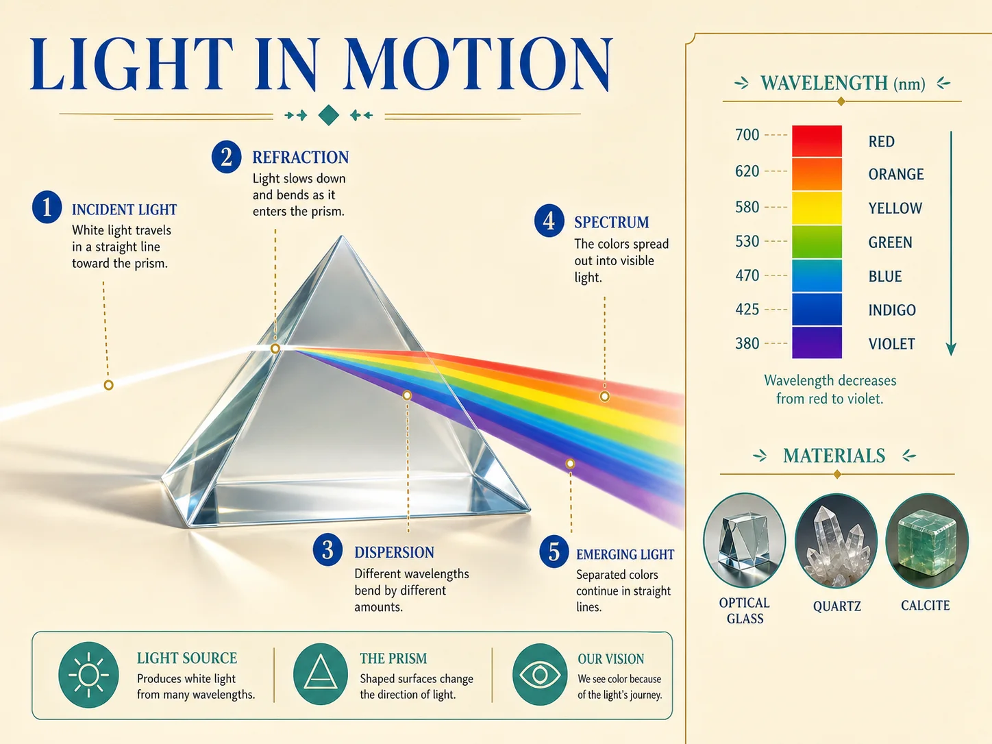 Structured LIGHT IN MOTION infographic with charts, callouts, and clear hierarchy