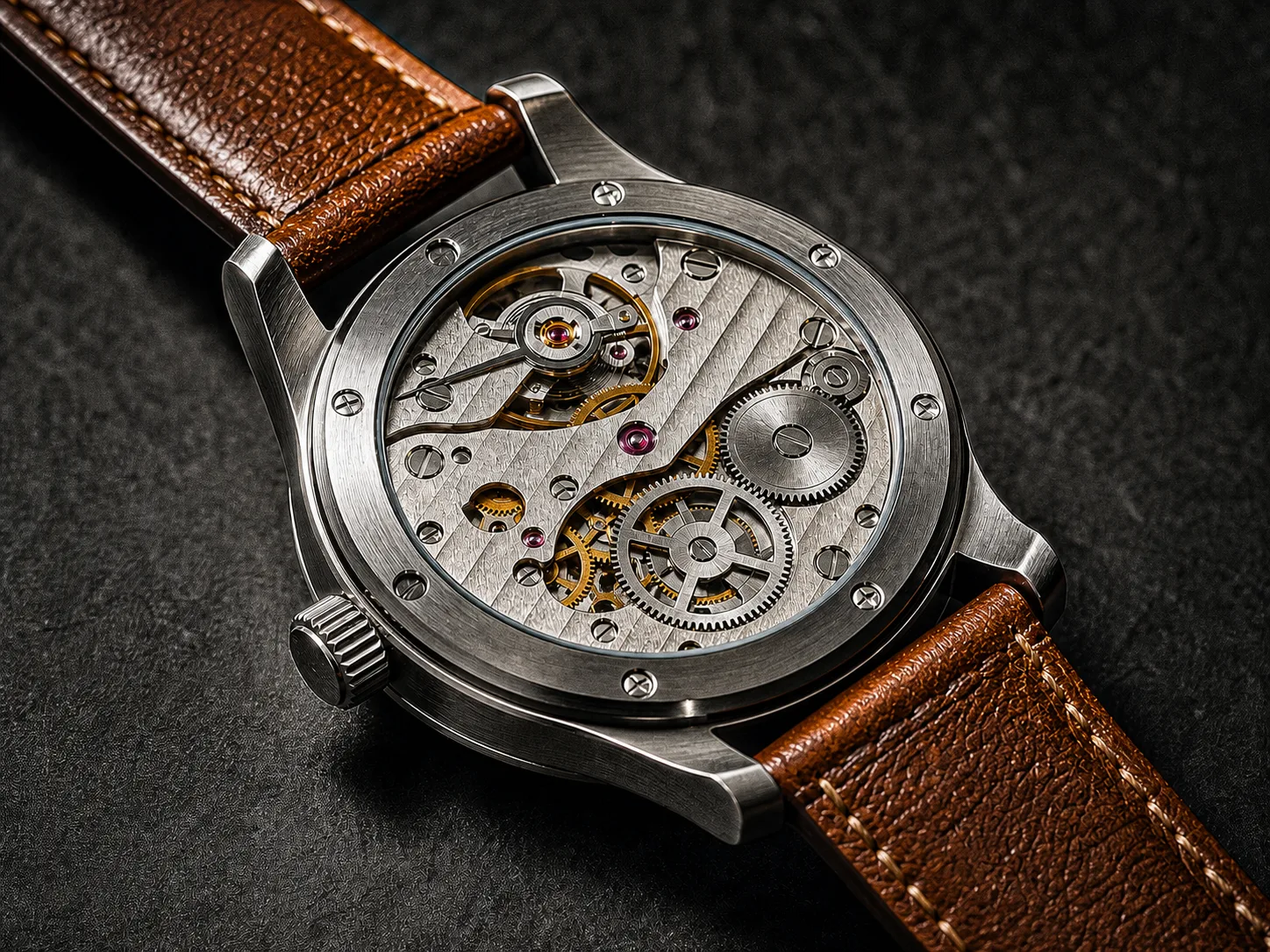 Avoid example of the same watch with aggressive sharpening, ringing, and overprocessed texture