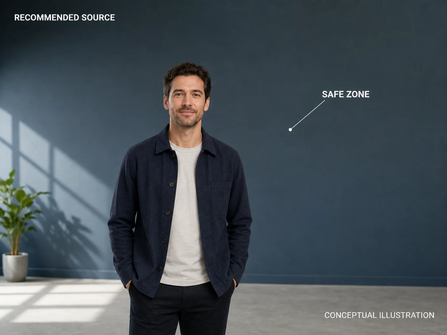 Recommended conceptual presenter source with a clear subject safe zone